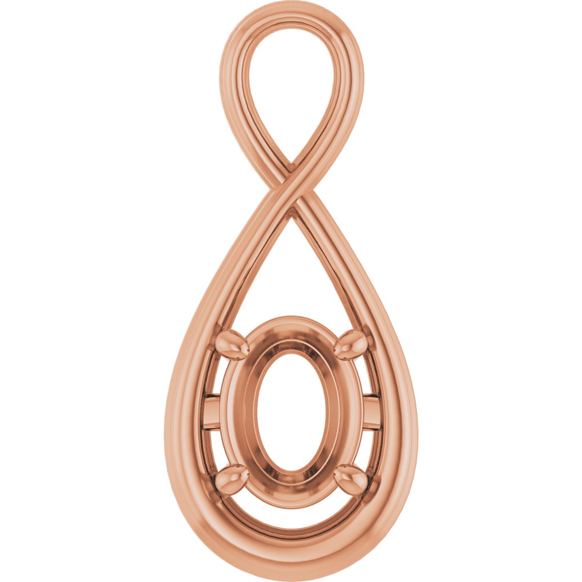 Infinity-Inspired Solitaire Pendant