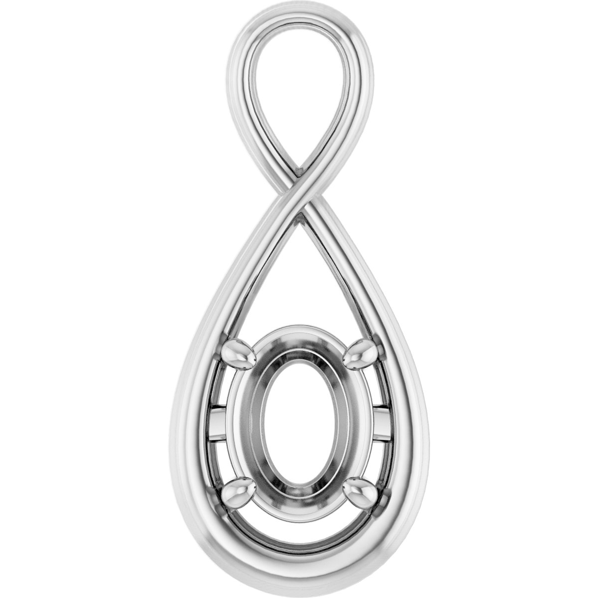 Infinity-Inspired Solitaire Pendant
