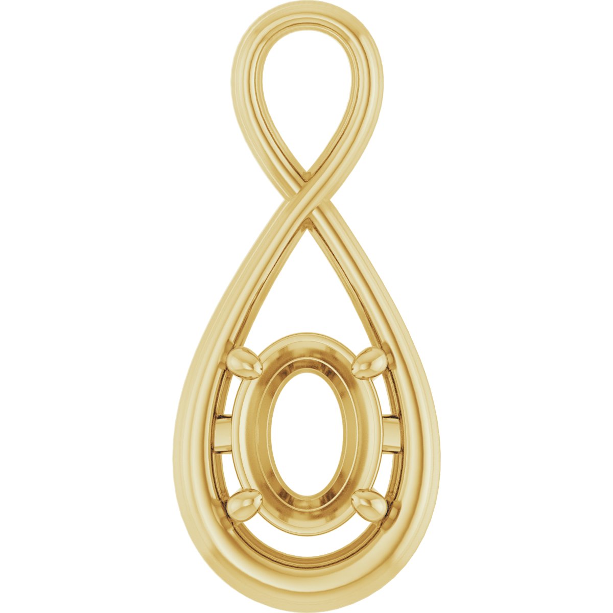 Infinity-Inspired Solitaire Pendant
