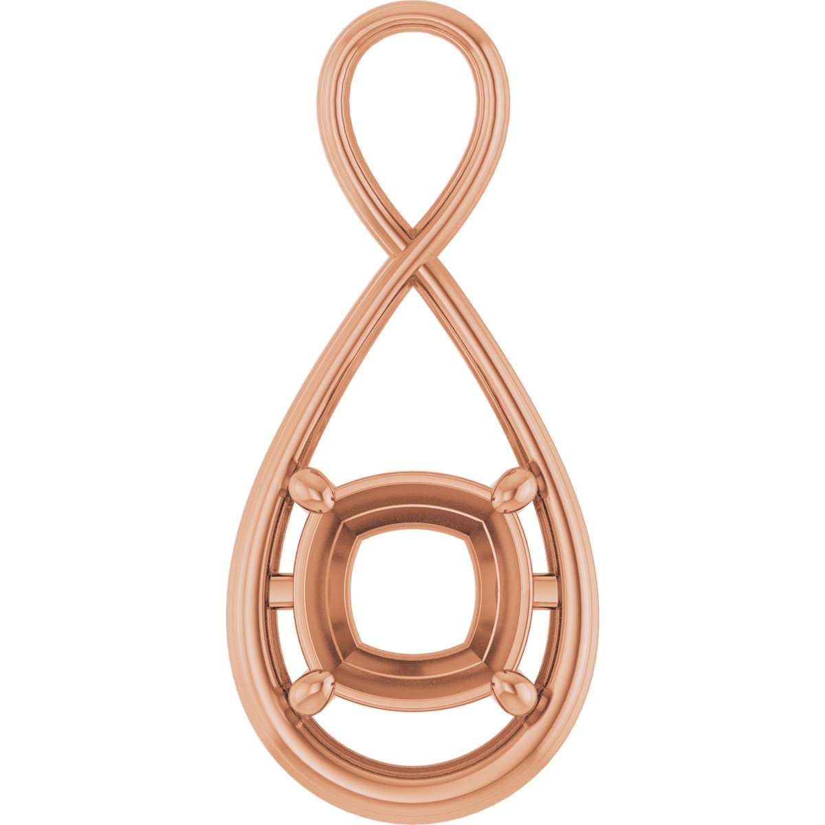 Infinity-Inspired Solitaire Pendant