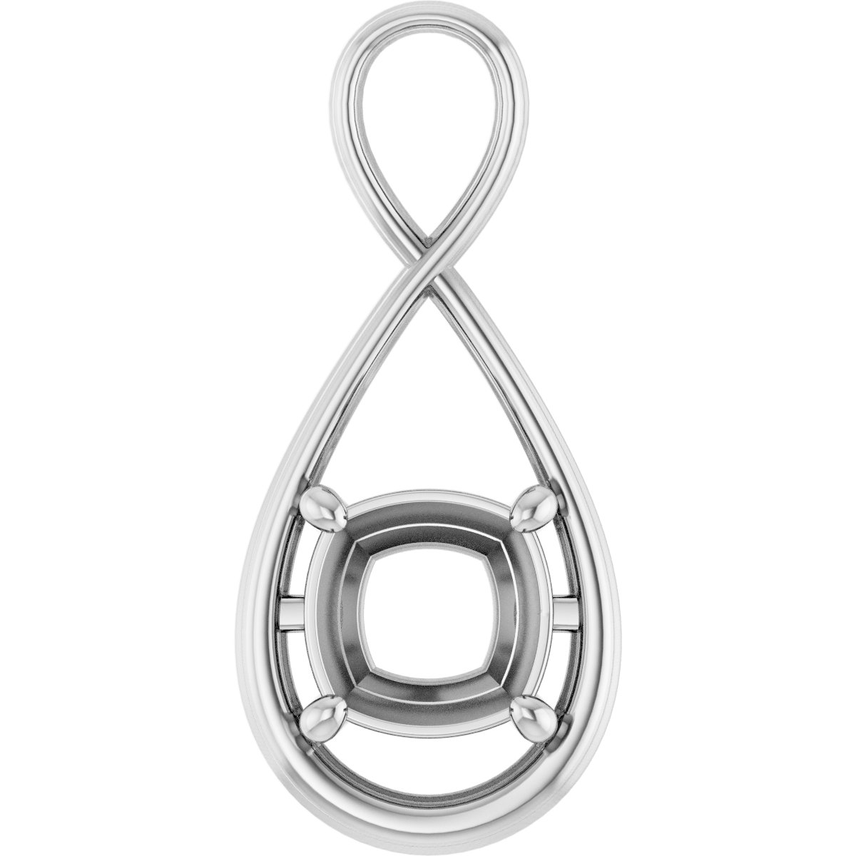 Infinity-Inspired Solitaire Pendant