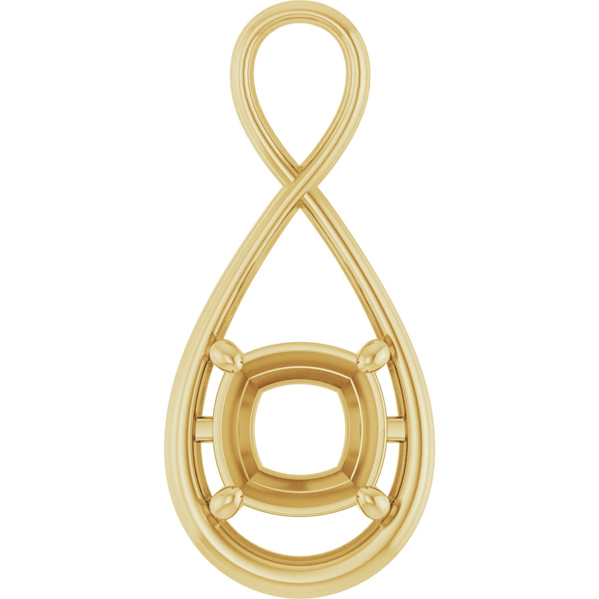 Infinity-Inspired Solitaire Pendant