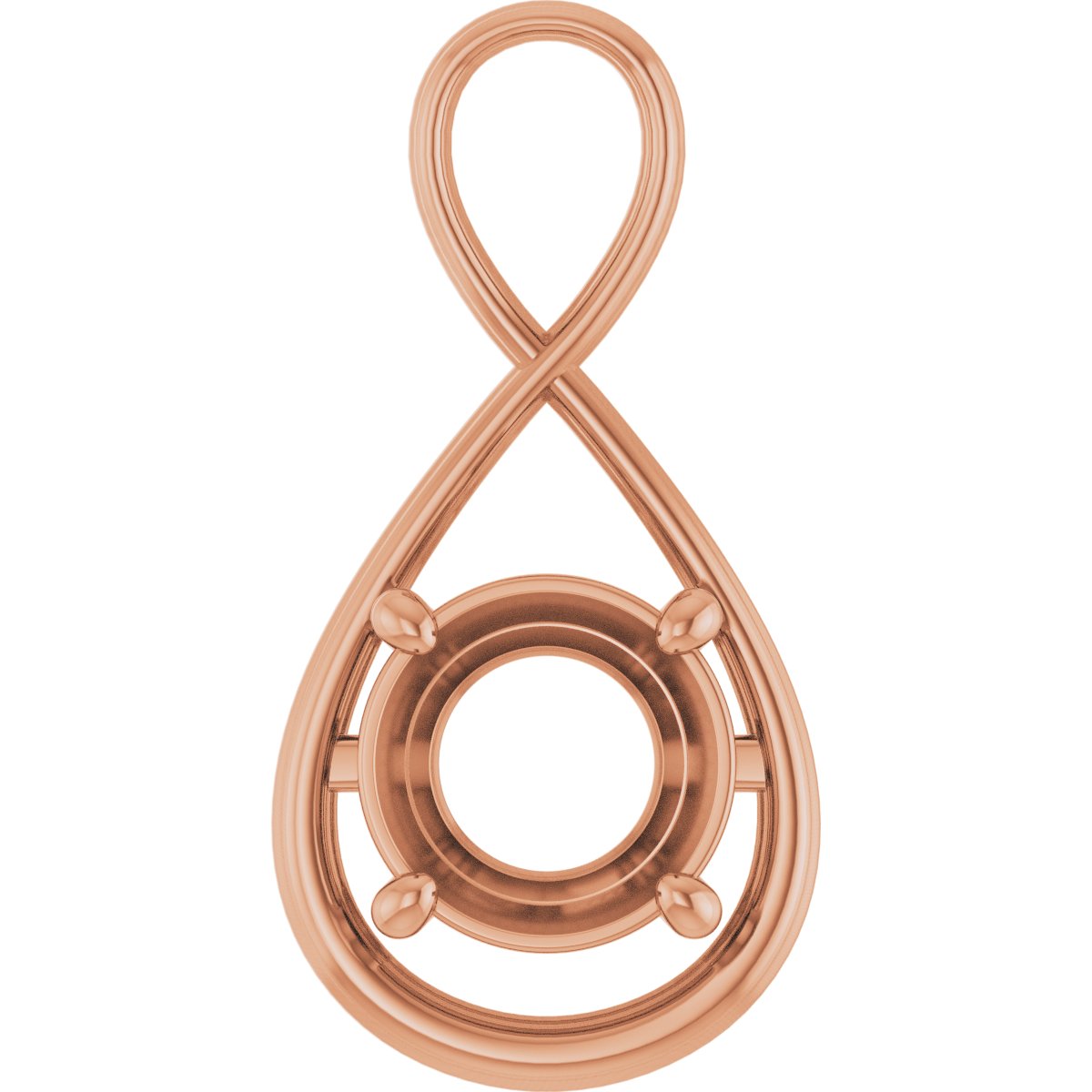 Infinity-Inspired Solitaire Pendant