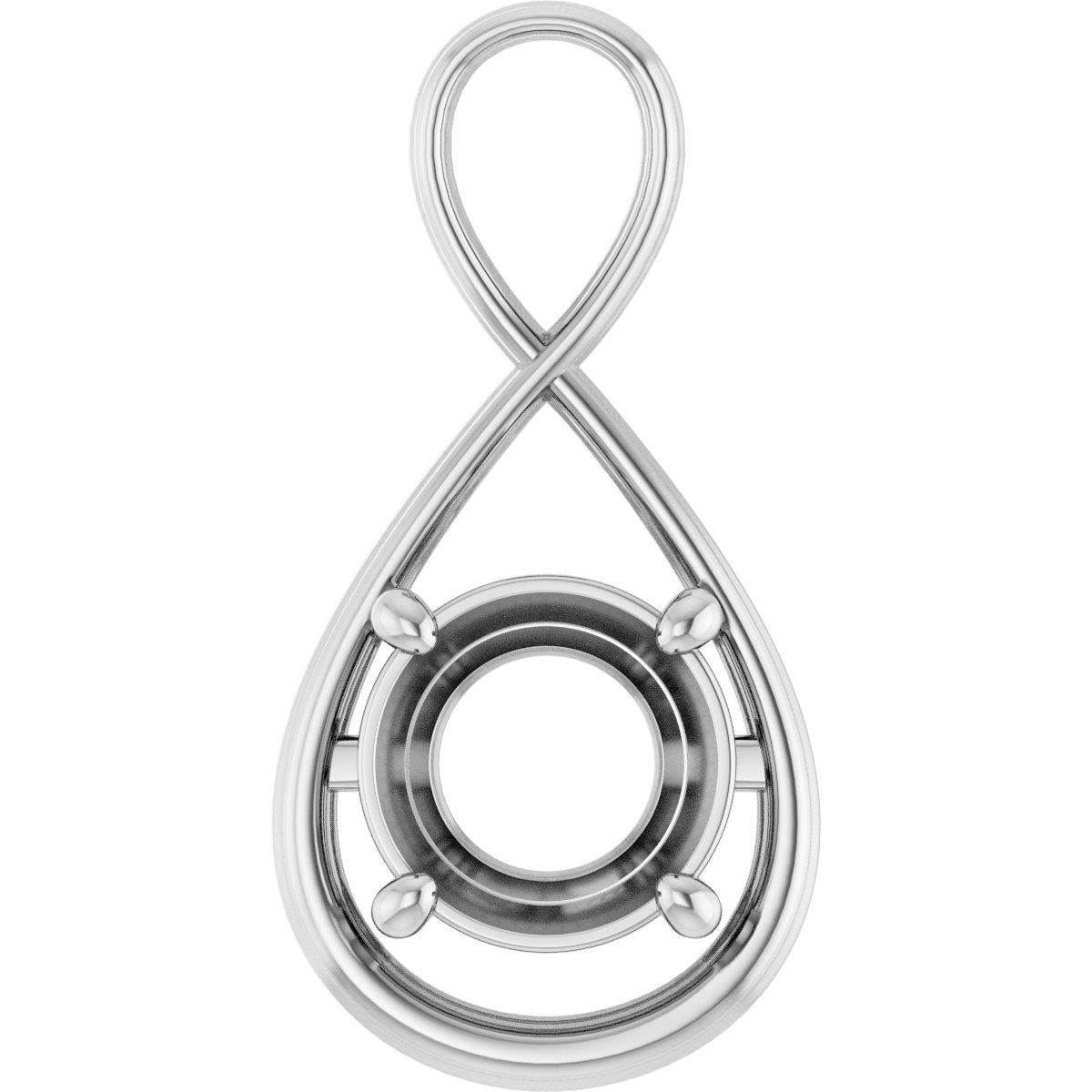 Infinity-Inspired Solitaire Pendant