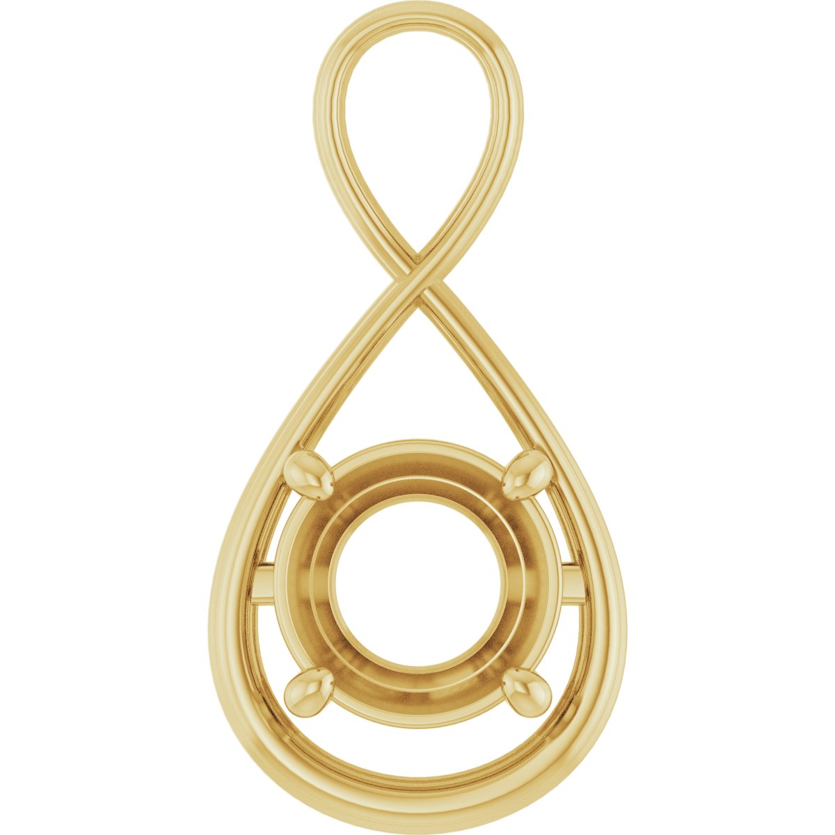 Infinity-Inspired Solitaire Pendant