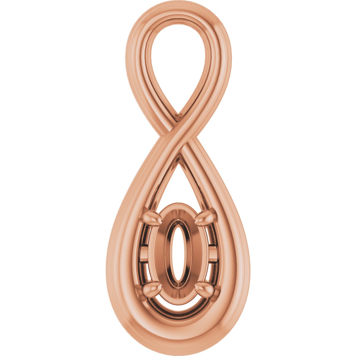 Infinity-Inspired Solitaire Pendant