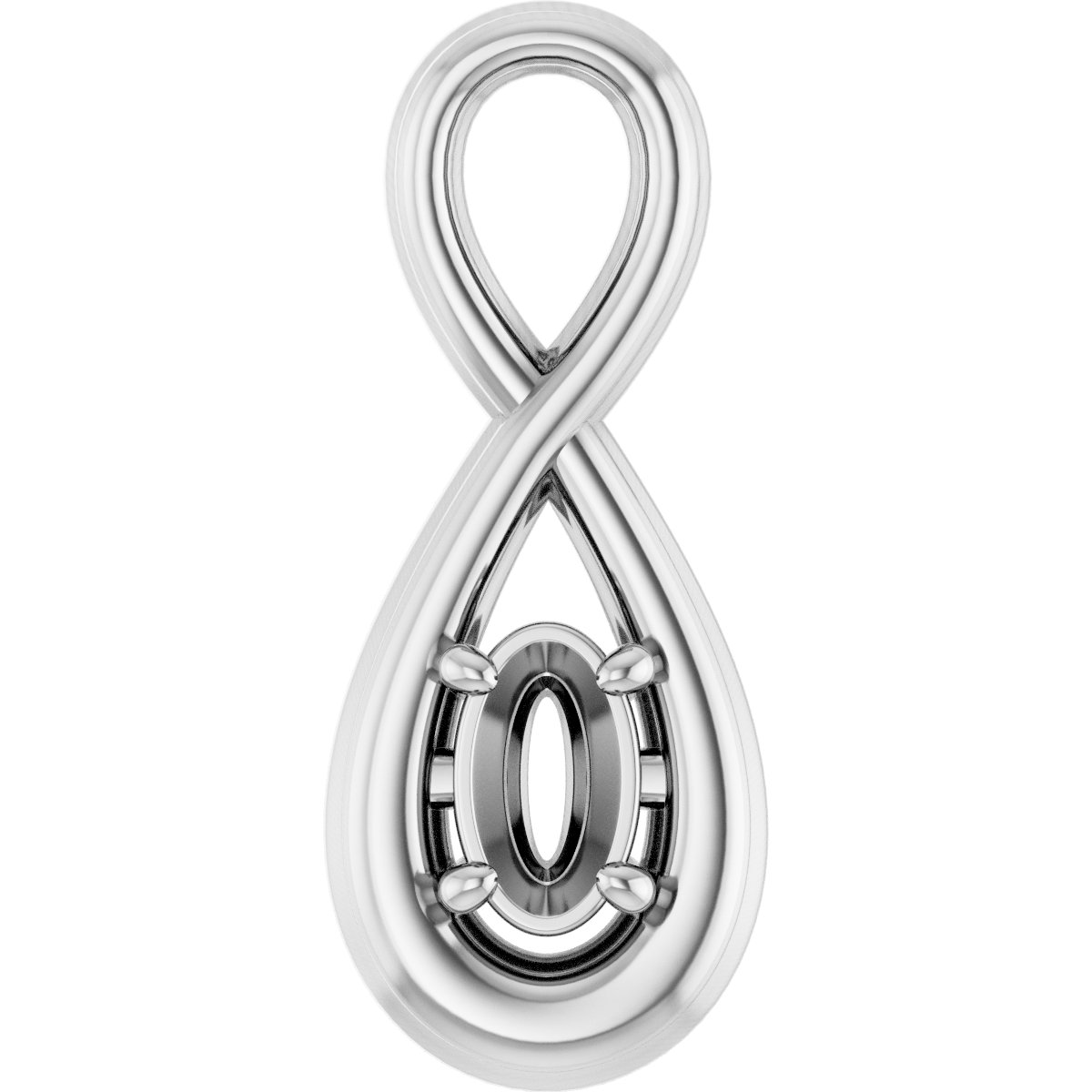 Infinity-Inspired Solitaire Pendant
