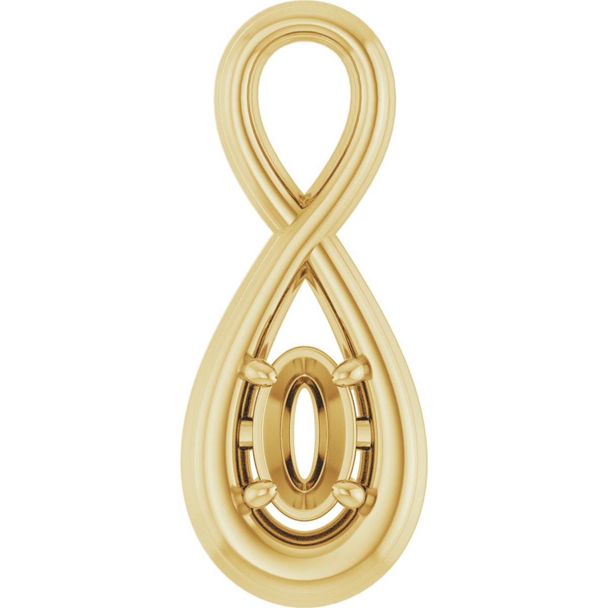 Infinity-Inspired Solitaire Pendant