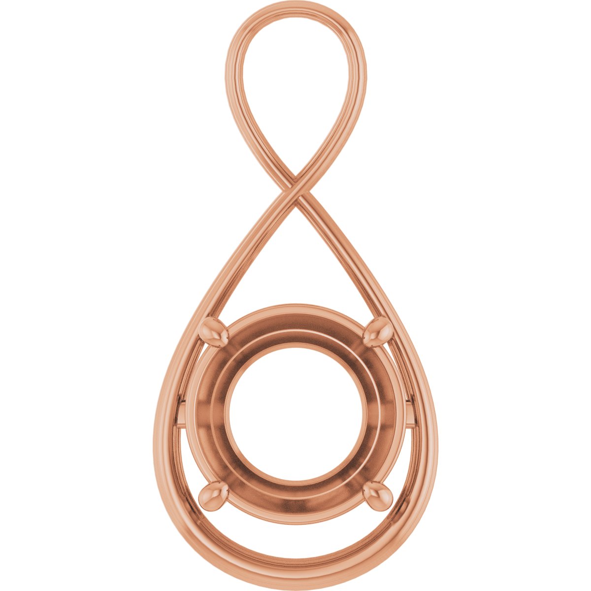 Infinity-Inspired Solitaire Pendant