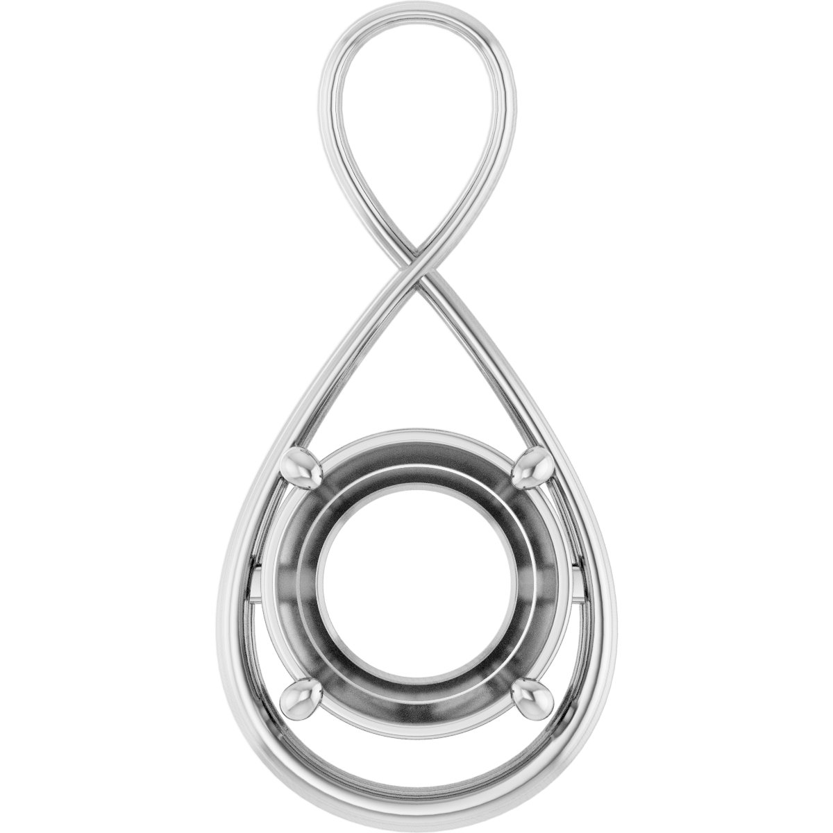 Infinity-Inspired Solitaire Pendant