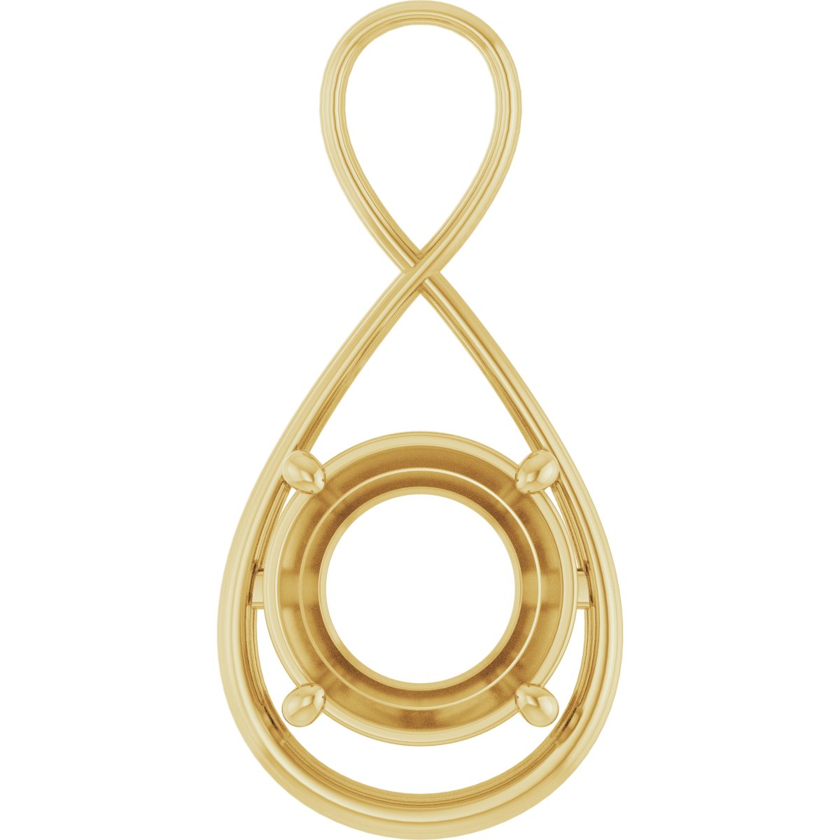 Infinity-Inspired Solitaire Pendant