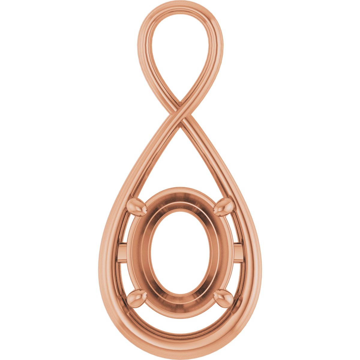 Infinity-Inspired Solitaire Pendant