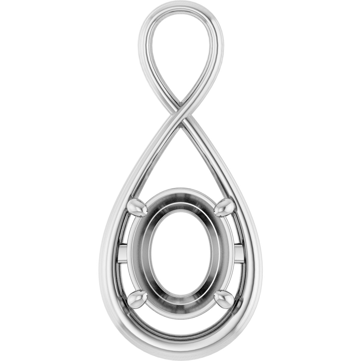 Infinity-Inspired Solitaire Pendant