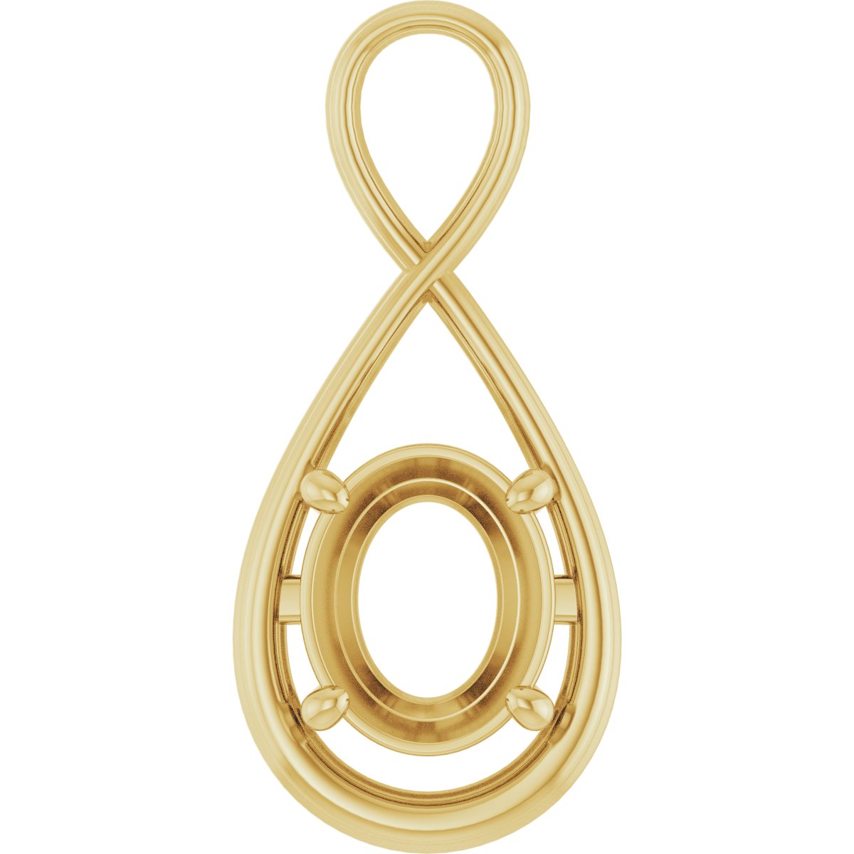 Infinity-Inspired Solitaire Pendant
