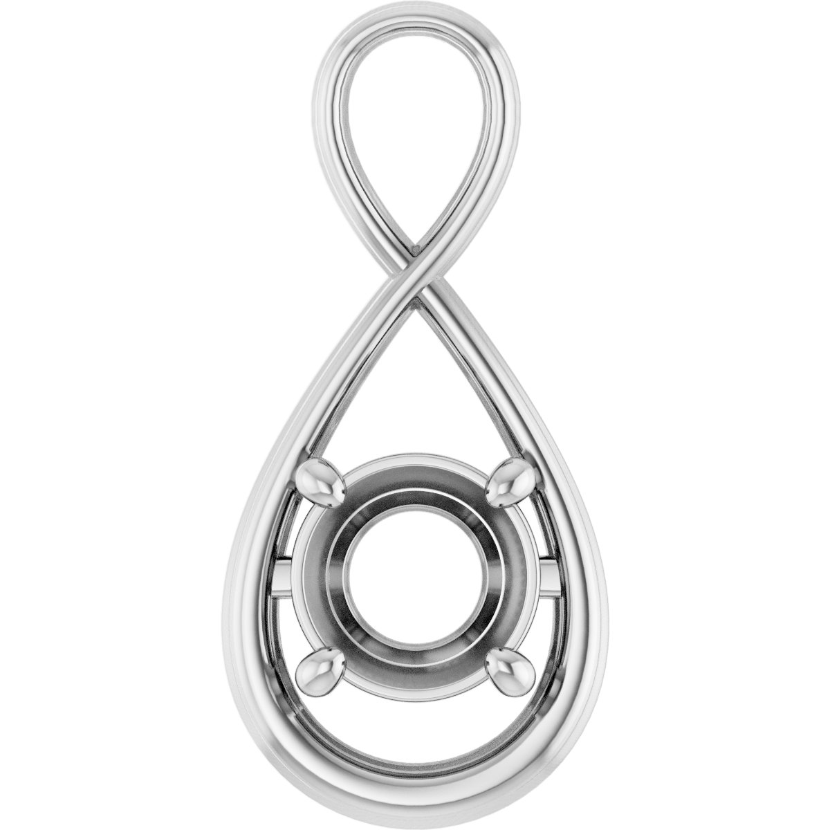 Infinity-Inspired Solitaire Pendant