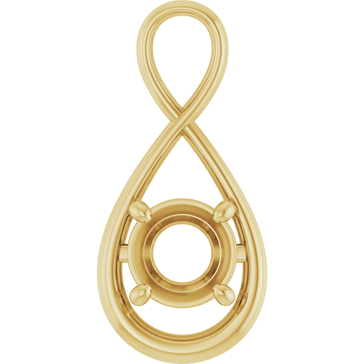 Infinity-Inspired Solitaire Pendant