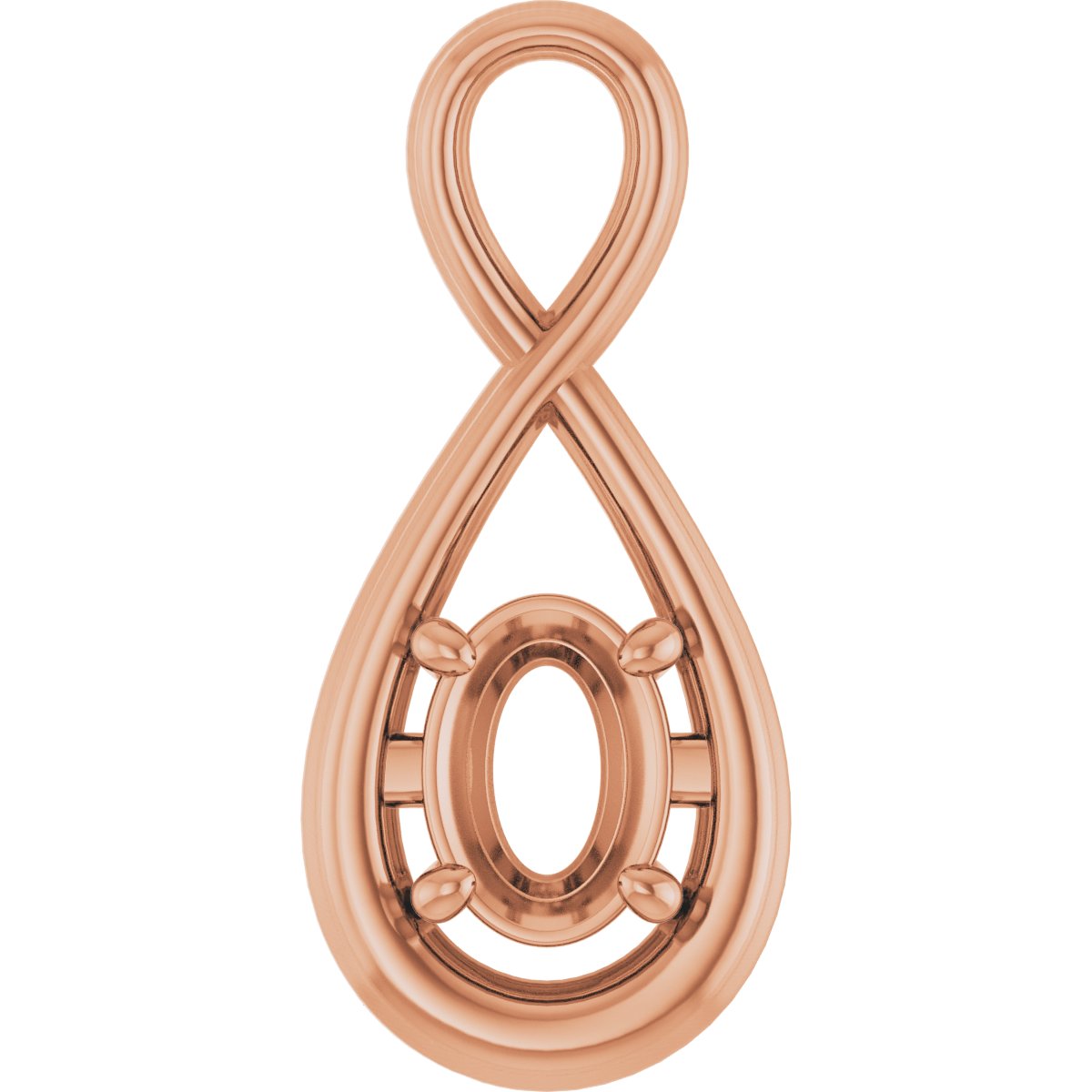 Infinity-Inspired Solitaire Pendant
