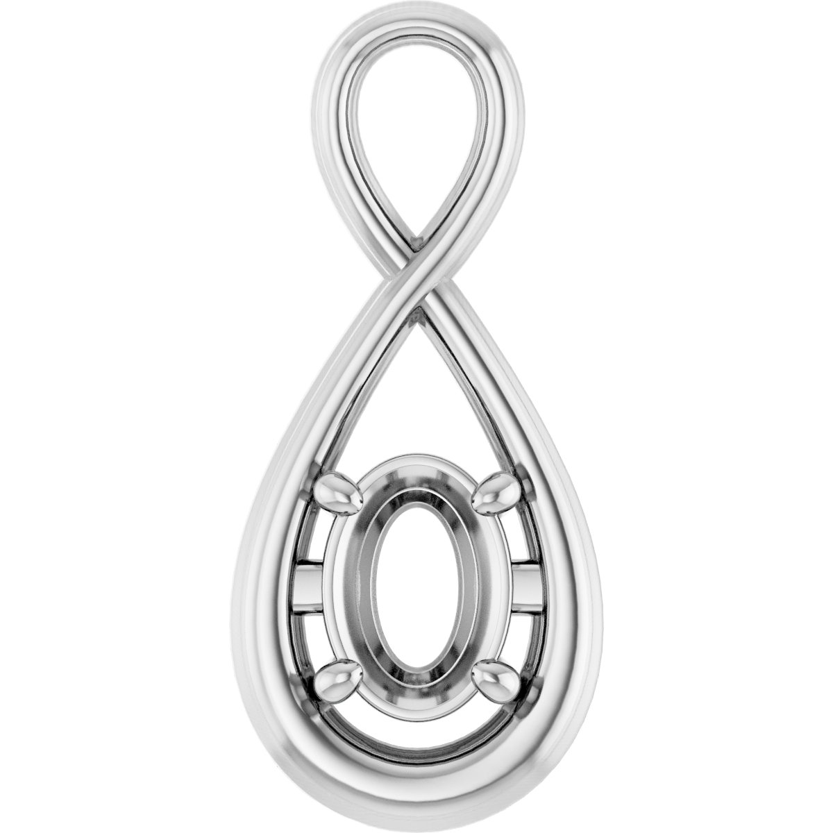 Infinity-Inspired Solitaire Pendant