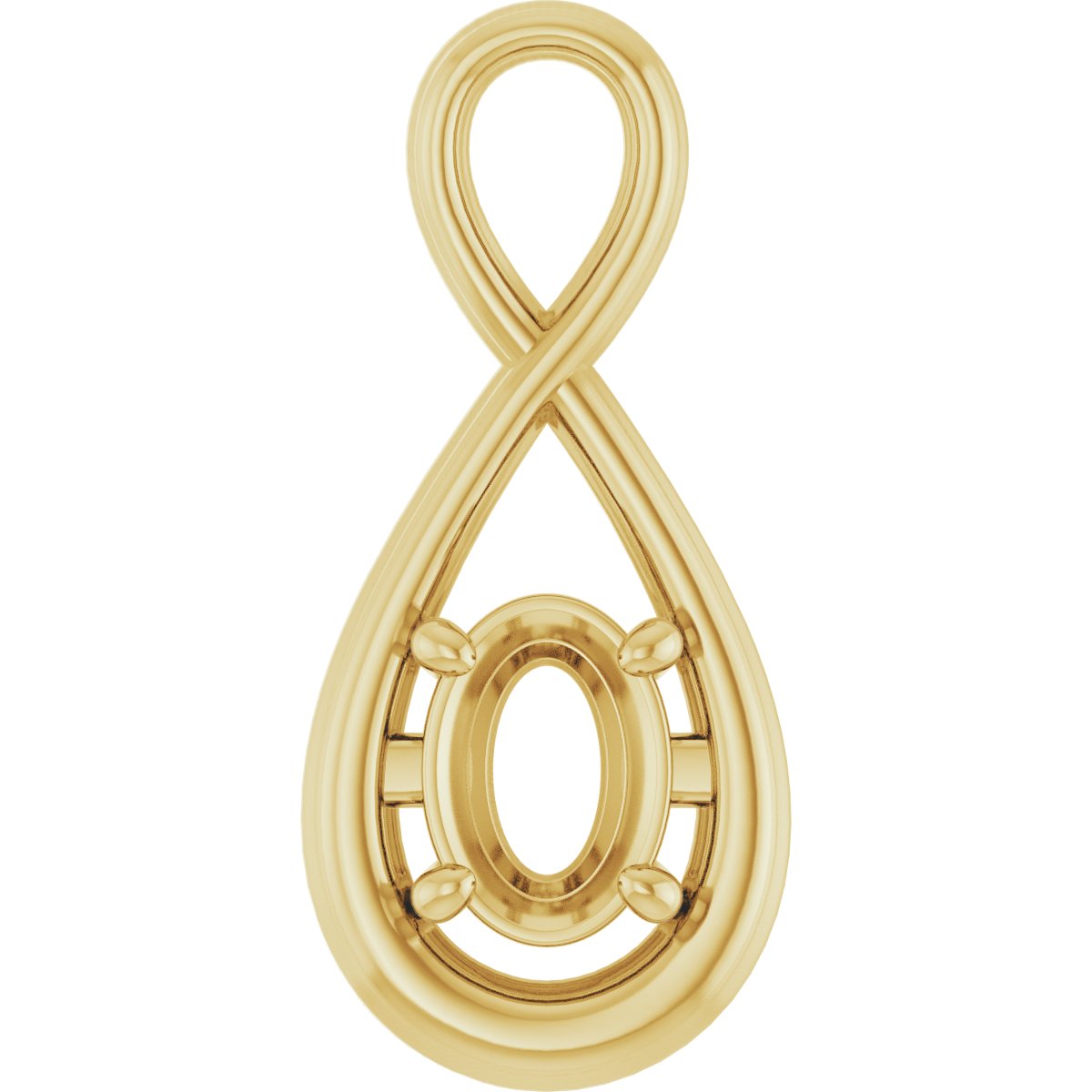 Infinity-Inspired Solitaire Pendant