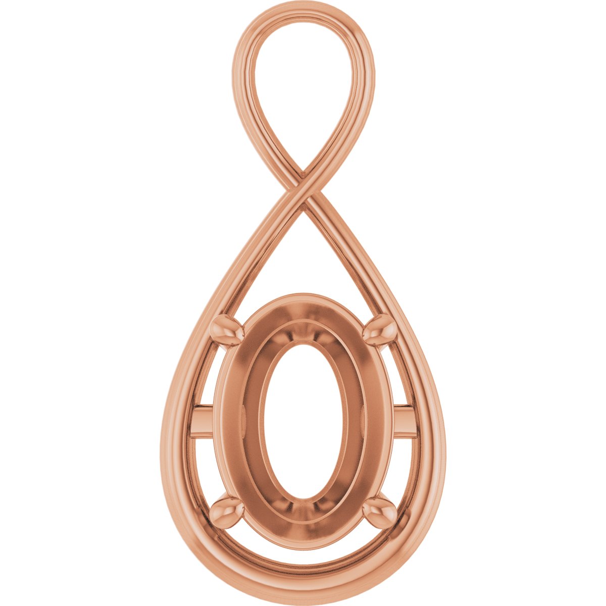 Infinity-Inspired Solitaire Pendant