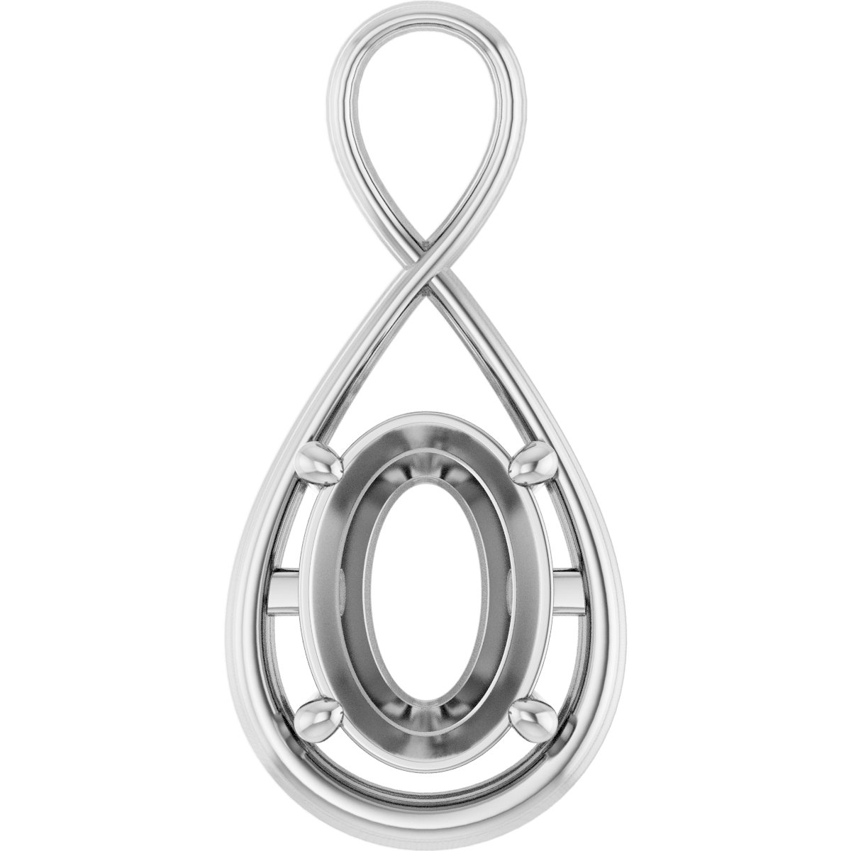 Infinity-Inspired Solitaire Pendant