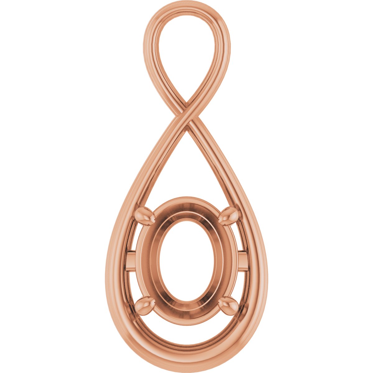 Infinity-Inspired Solitaire Pendant