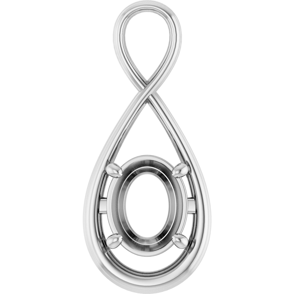 Infinity-Inspired Solitaire Pendant
