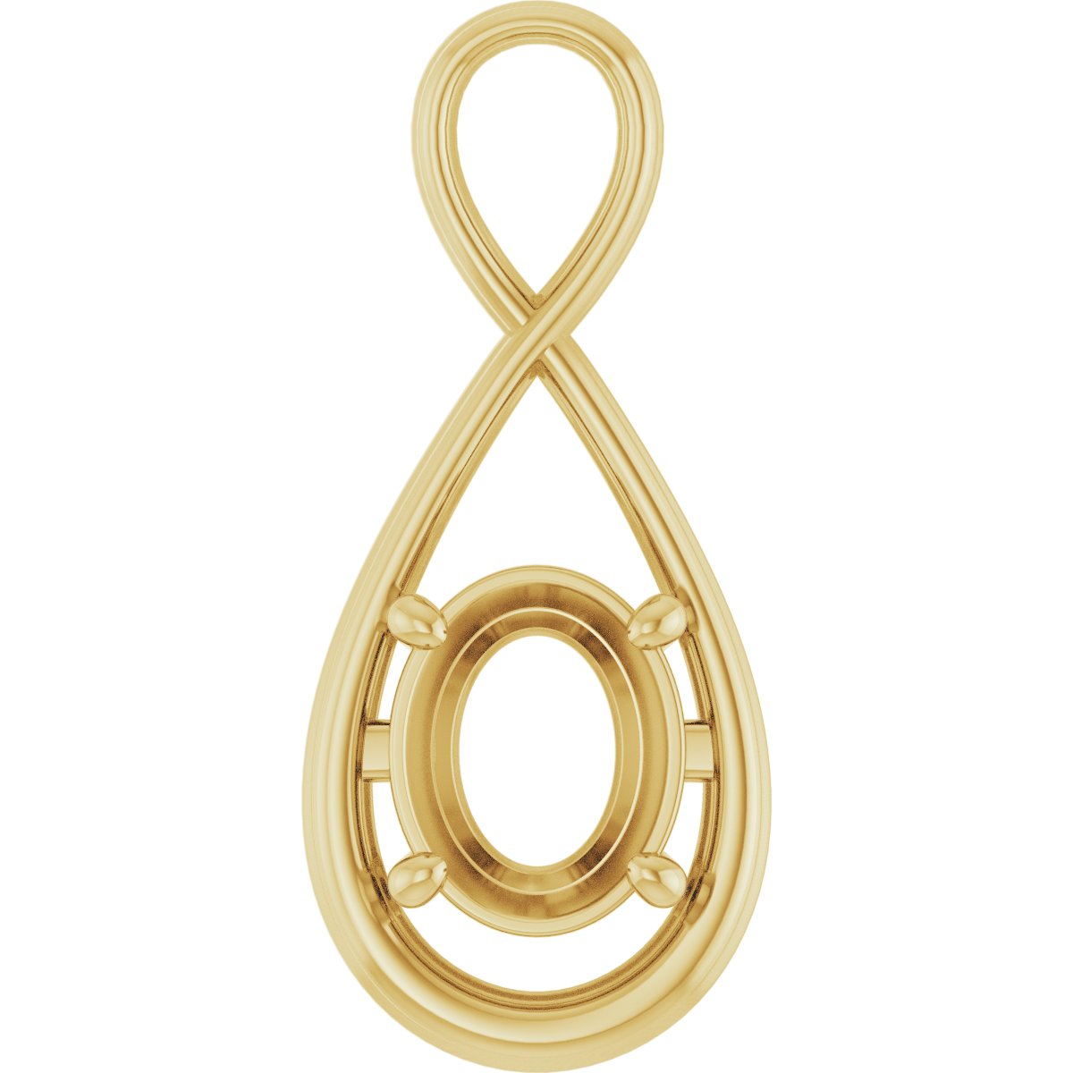 Infinity-Inspired Solitaire Pendant