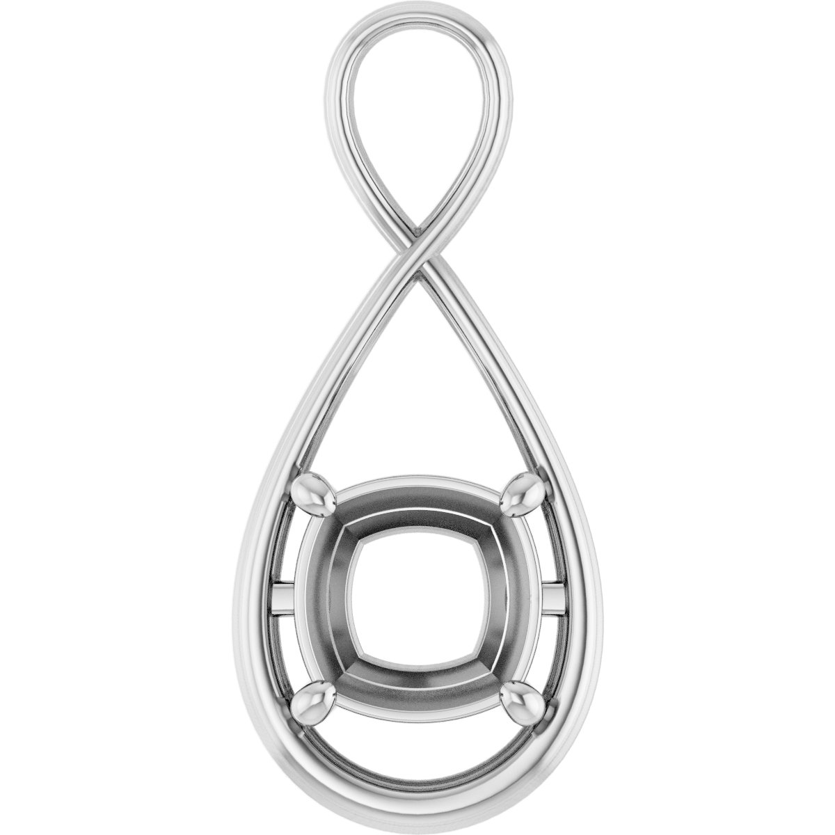 Infinity-Inspired Solitaire Pendant