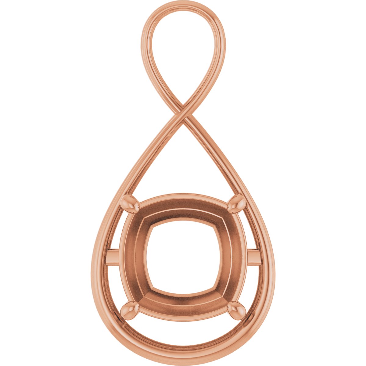 Infinity-Inspired Solitaire Pendant