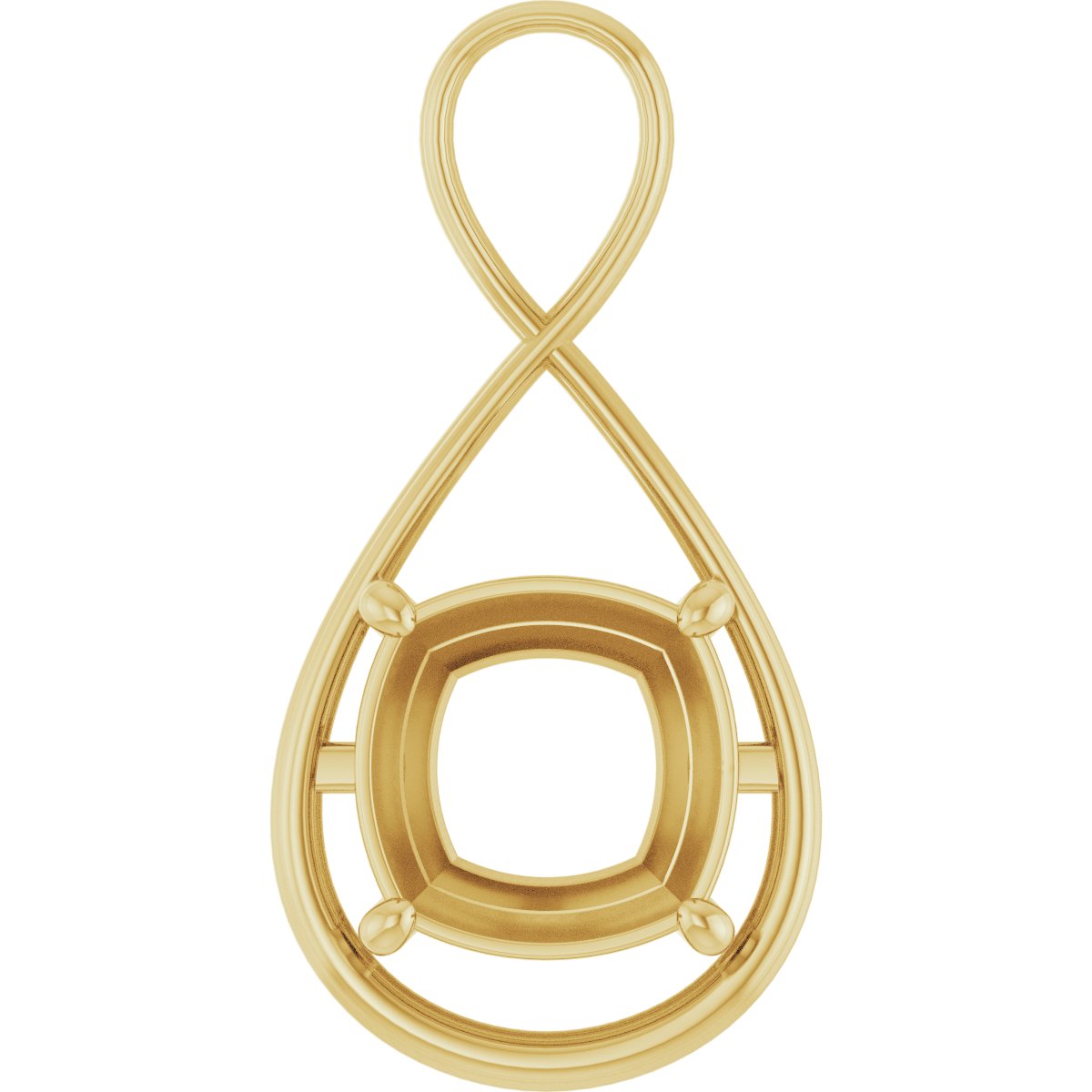 Infinity-Inspired Solitaire Pendant