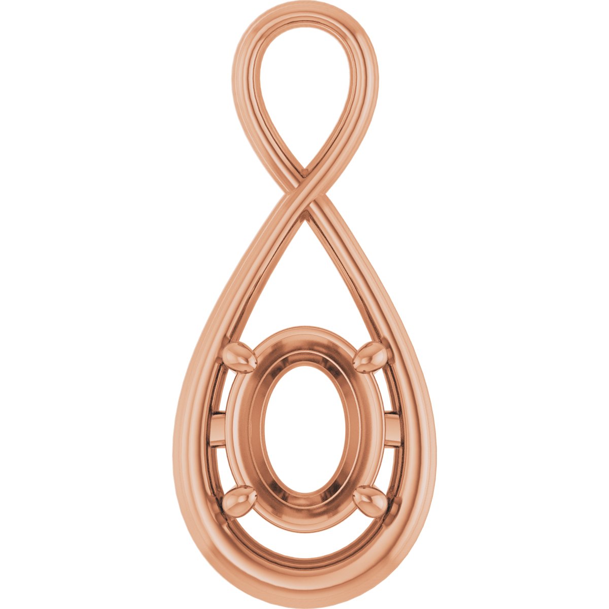 Infinity-Inspired Solitaire Pendant