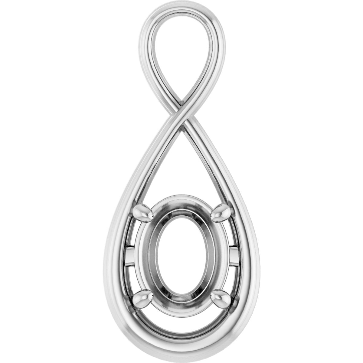 Infinity-Inspired Solitaire Pendant