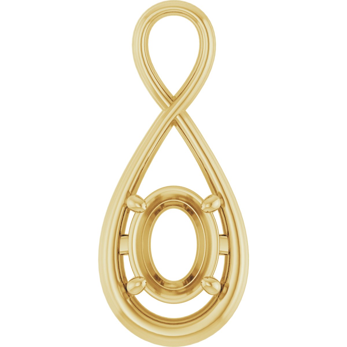 Infinity-Inspired Solitaire Pendant
