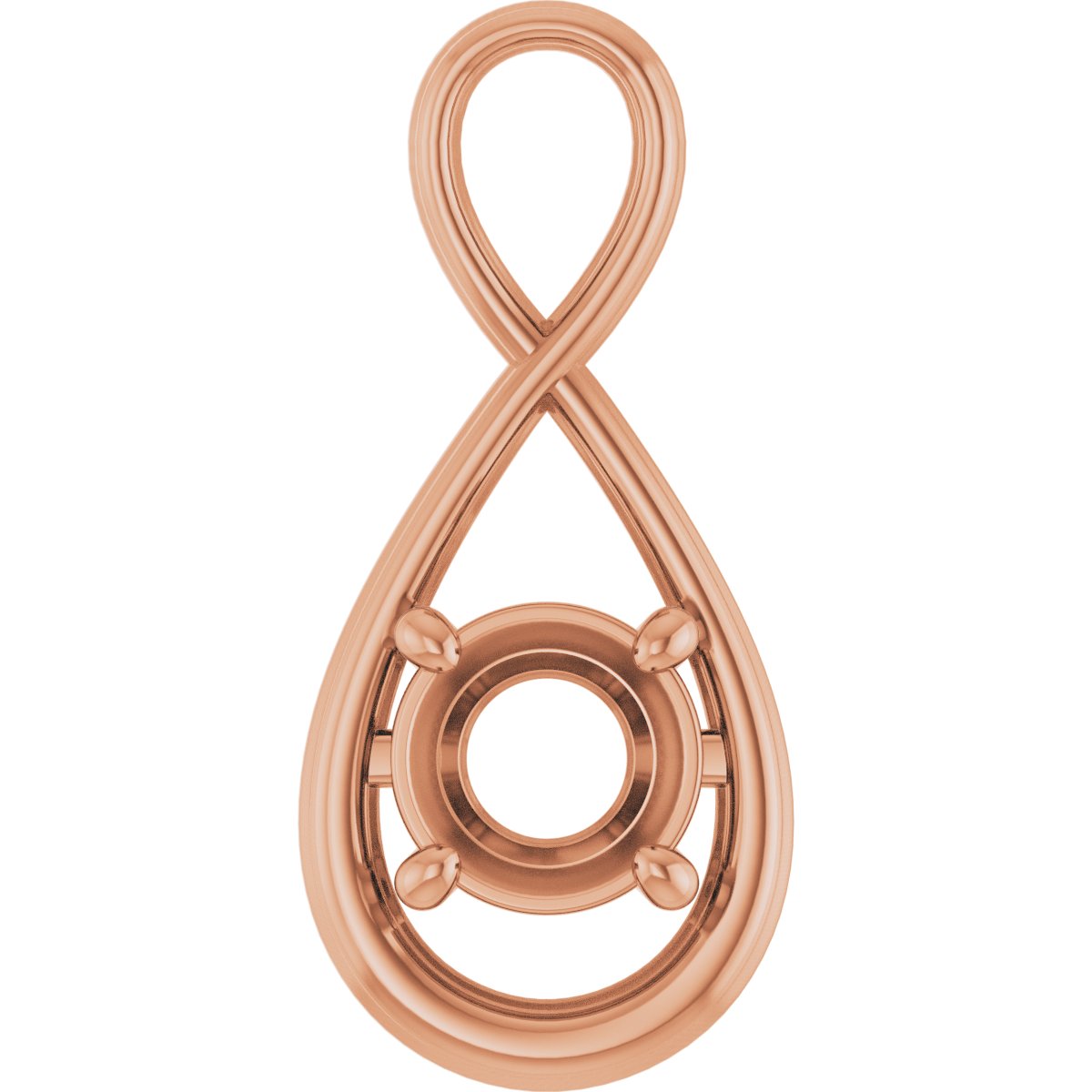 Infinity-Inspired Solitaire Pendant