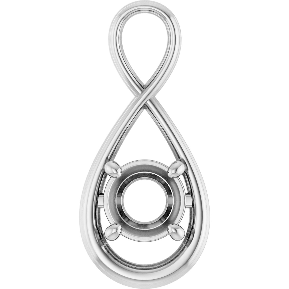 Infinity-Inspired Solitaire Pendant