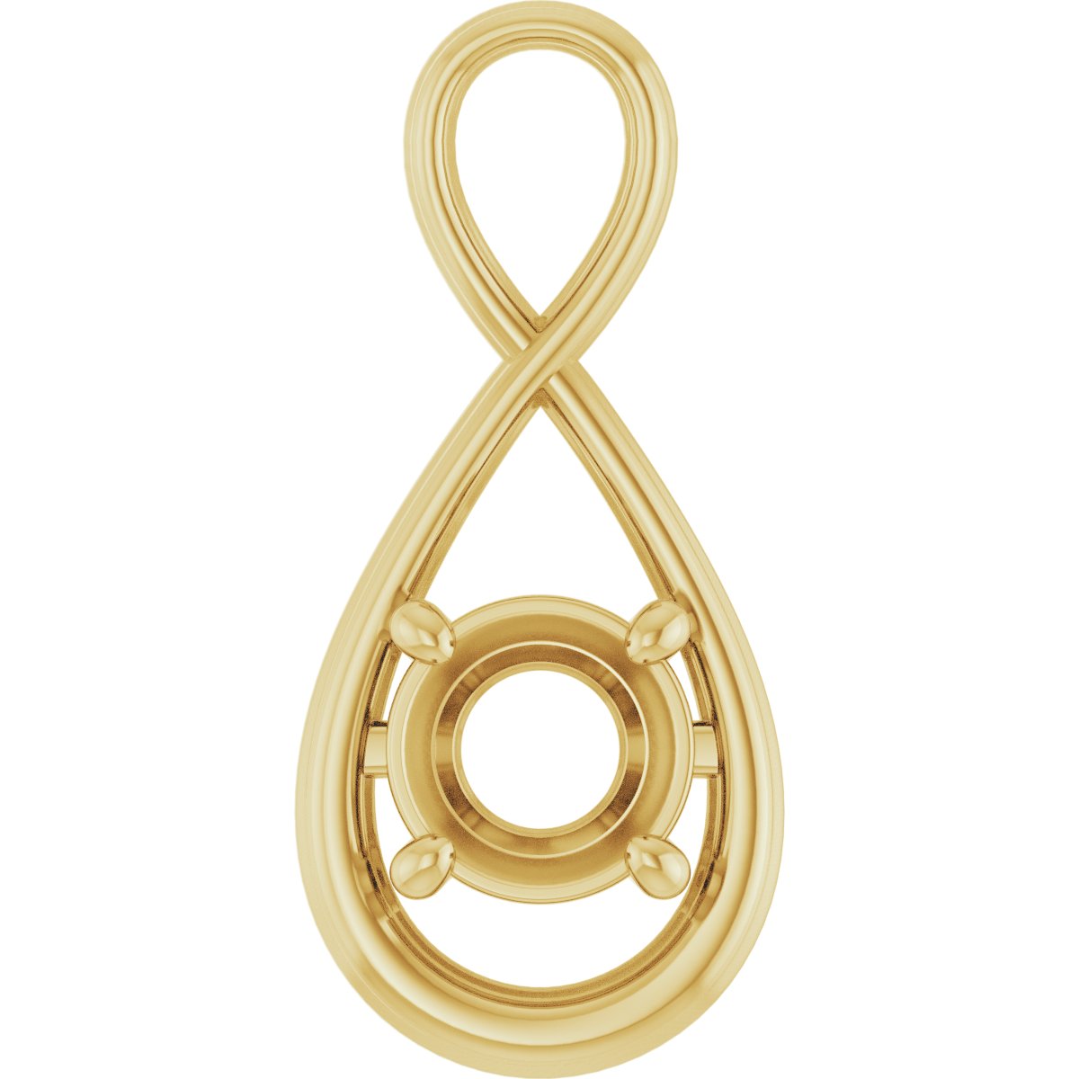 Infinity-Inspired Solitaire Pendant