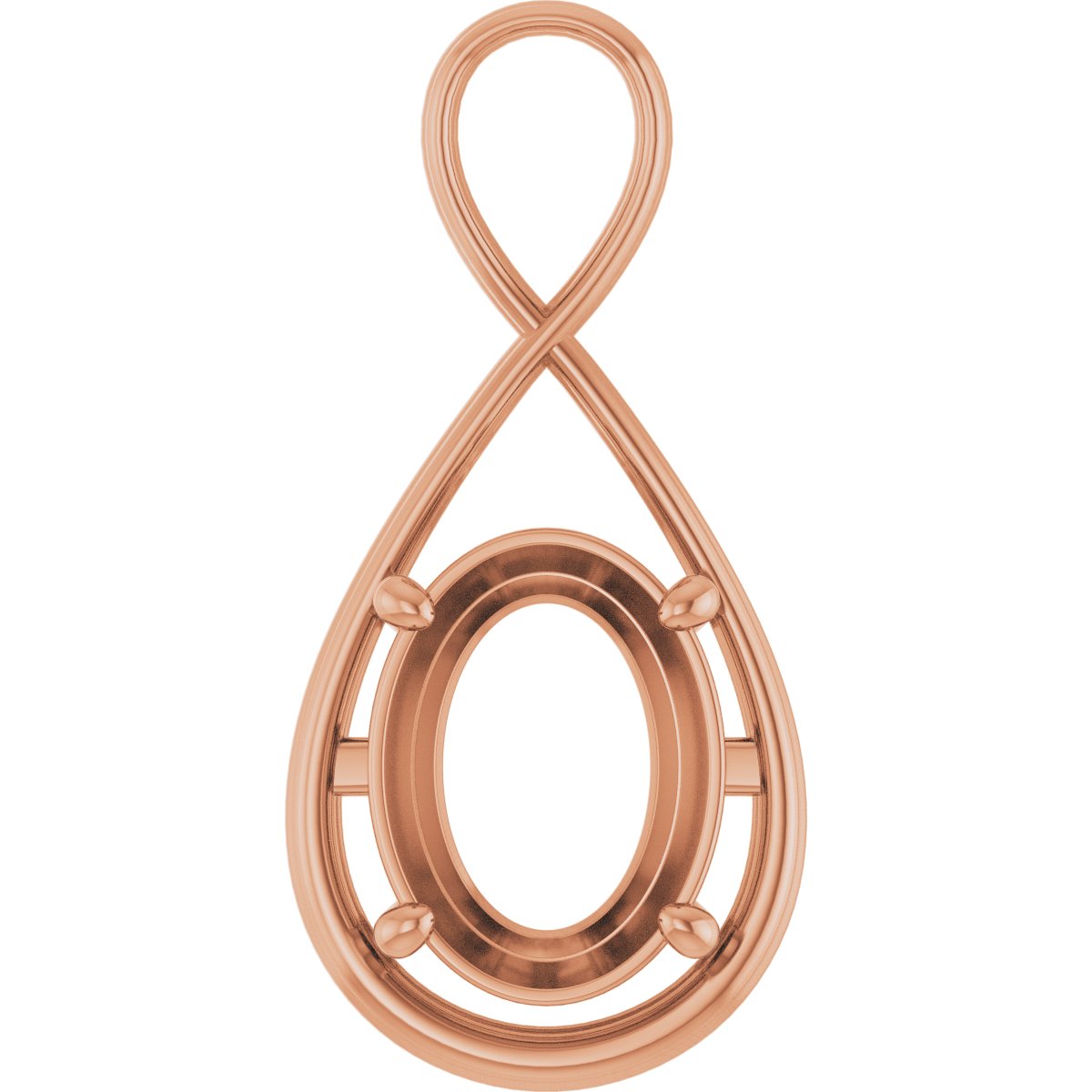 Infinity-Inspired Solitaire Pendant