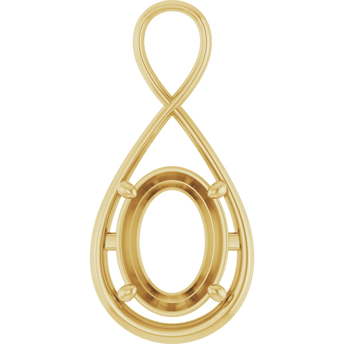 Infinity-Inspired Solitaire Pendant