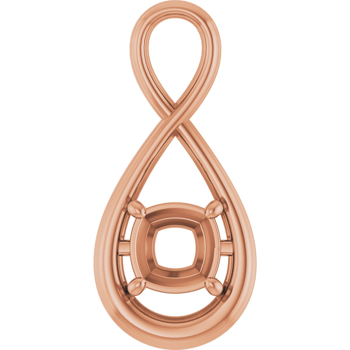 Infinity-Inspired Solitaire Pendant