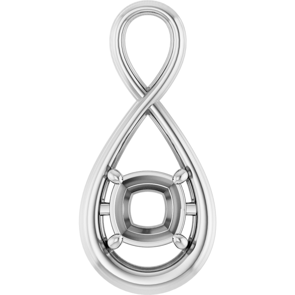 Infinity-Inspired Solitaire Pendant