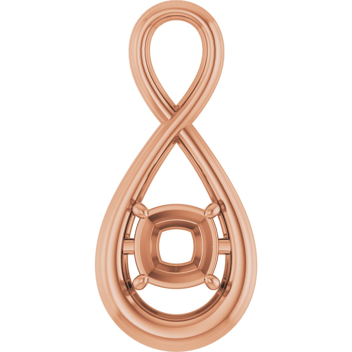 Infinity-Inspired Solitaire Pendant