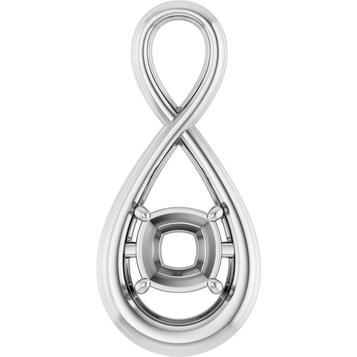 Infinity-Inspired Solitaire Pendant