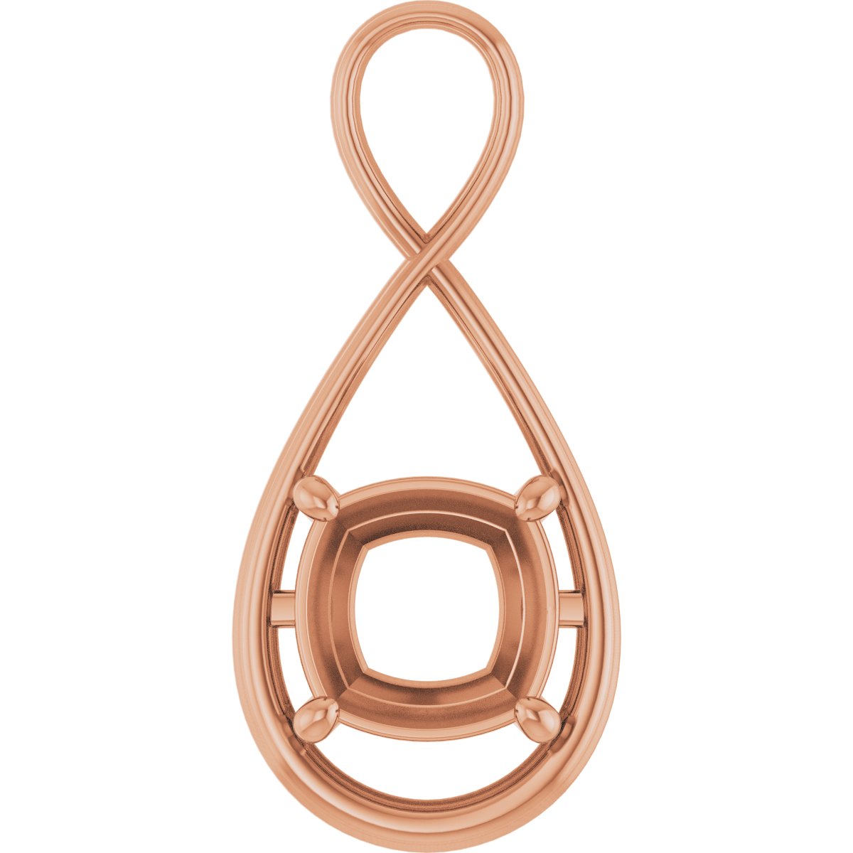 Infinity-Inspired Solitaire Pendant