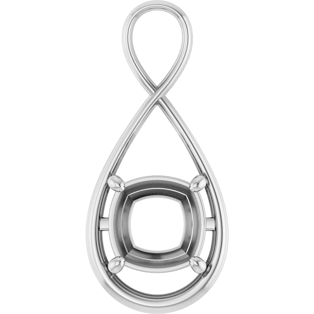 Infinity-Inspired Solitaire Pendant
