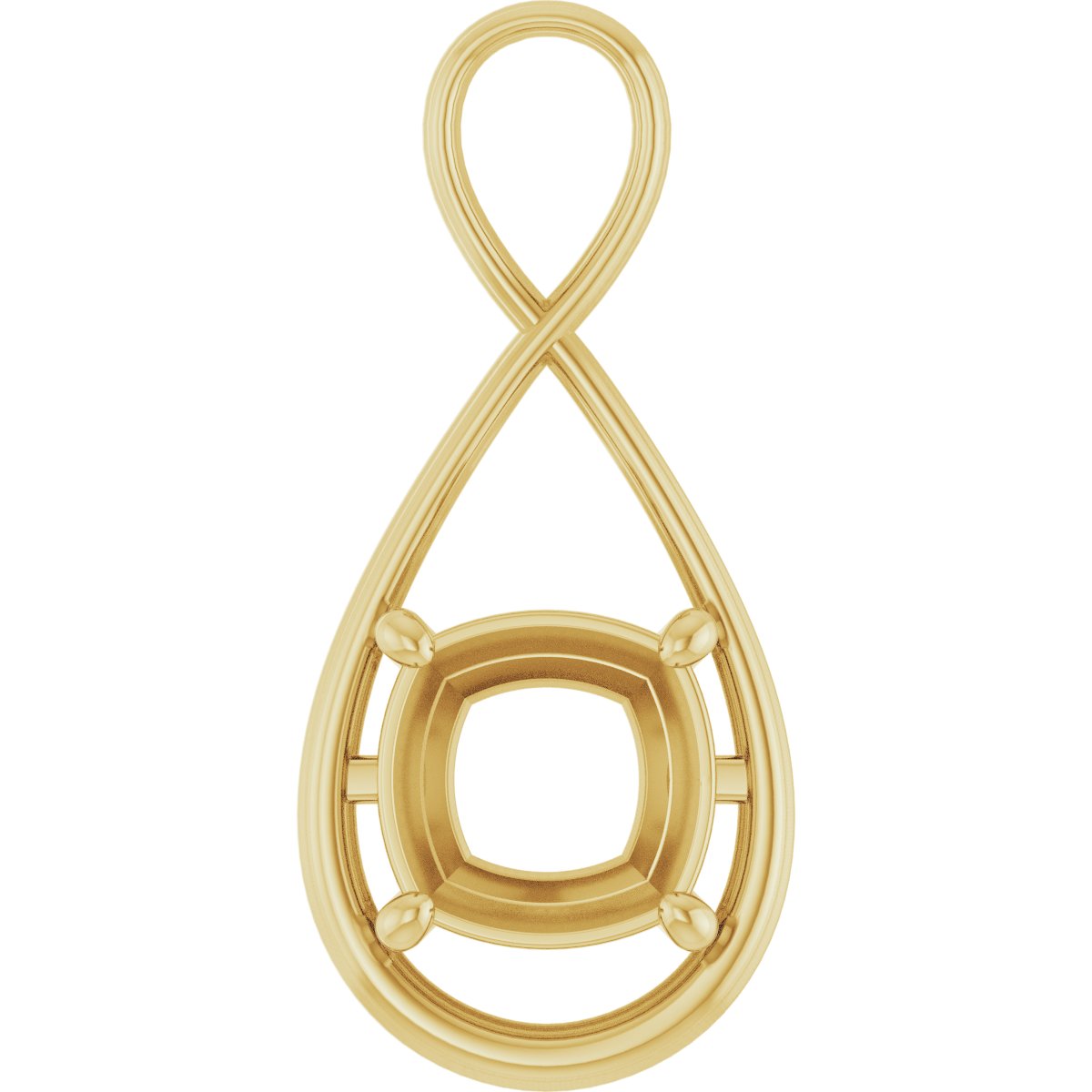 Infinity-Inspired Solitaire Pendant
