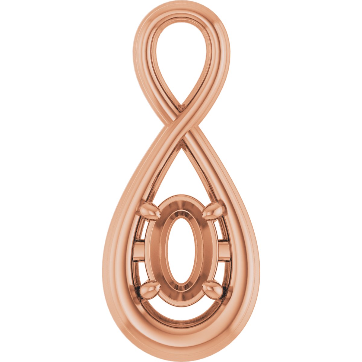Infinity-Inspired Solitaire Pendant