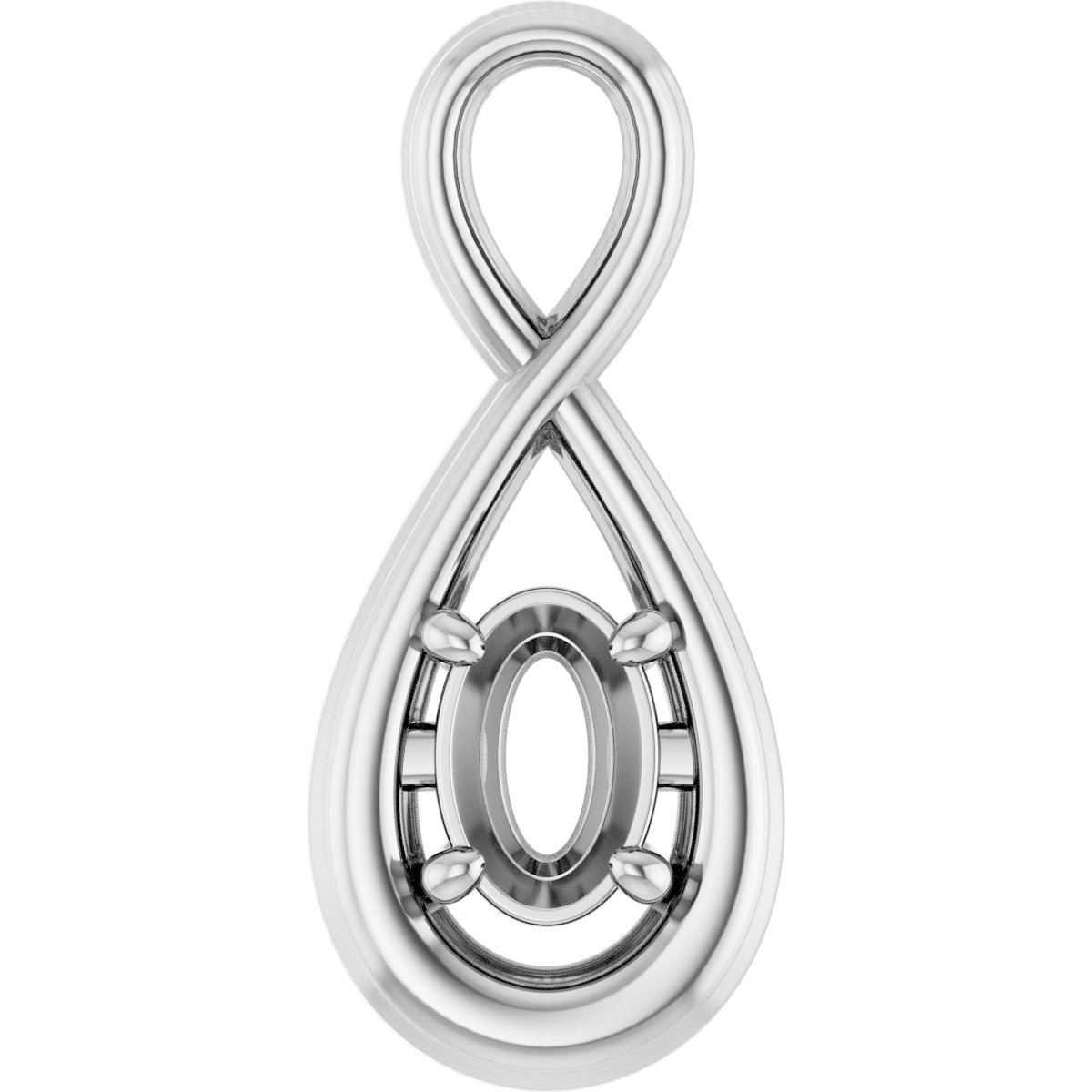 Infinity-Inspired Solitaire Pendant