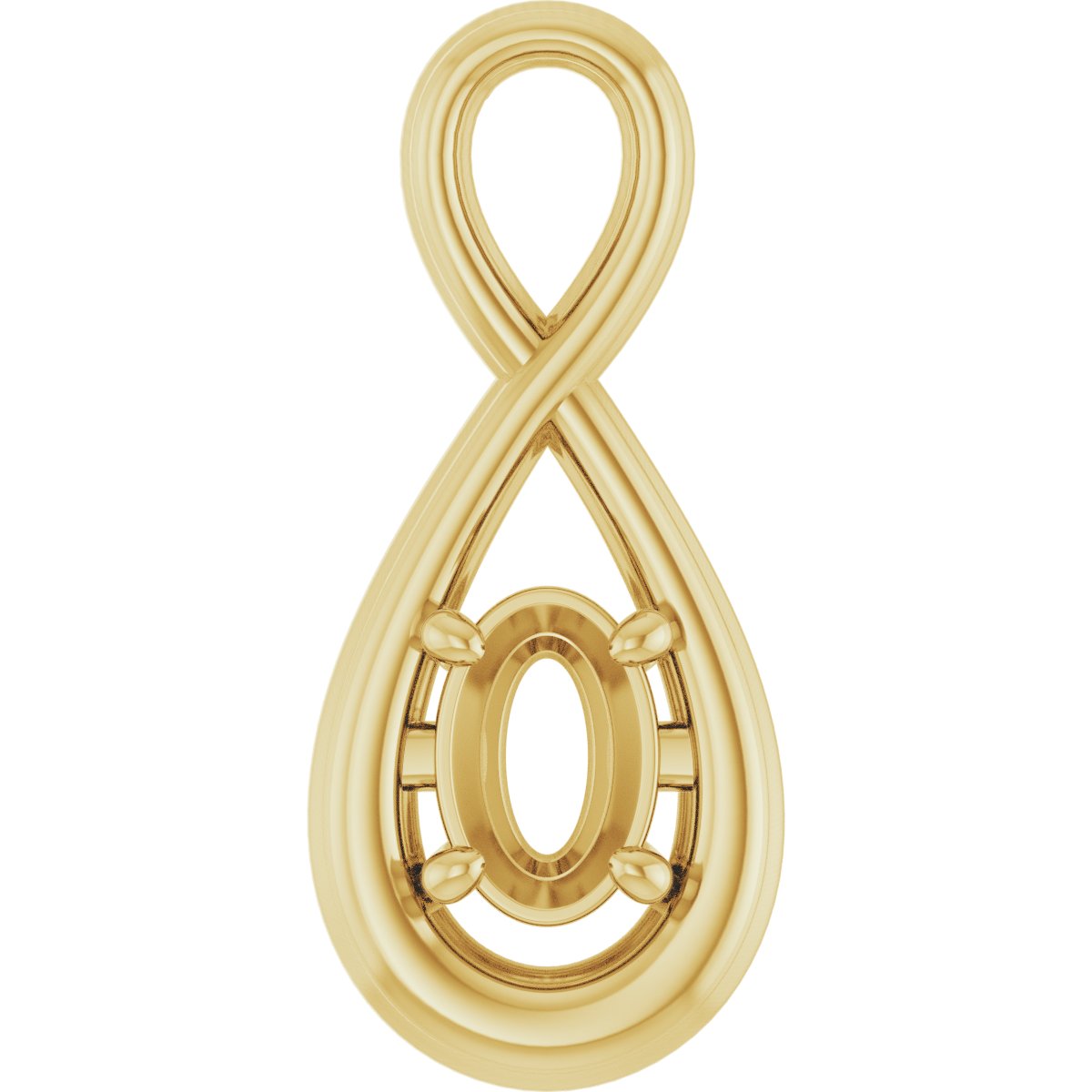 Infinity-Inspired Solitaire Pendant