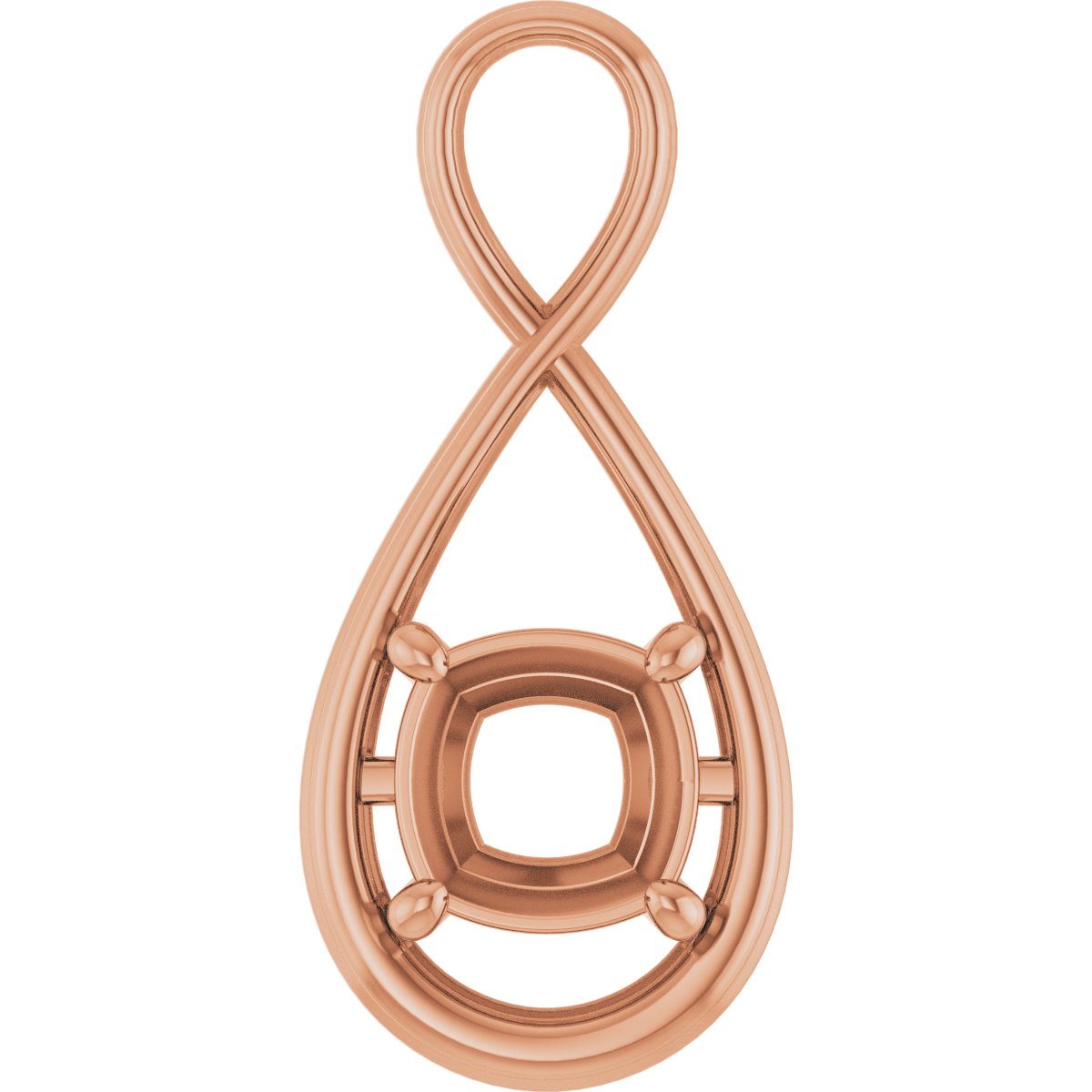 Infinity-Inspired Solitaire Pendant